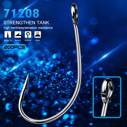 High carbon steel sea fishing hook fly fishing hook with barb loop single hook Lureswholesale