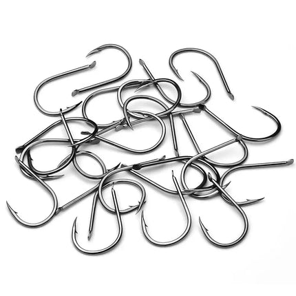 Iseama Fishhook High Carbon Steel Single Fishing Hook Flat Eye Worm Hooks with Barb 200pcs/bag Lureswholesale