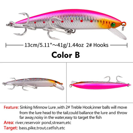 Jerkbait Hard Plastic Wobbler Long Distance Fishing Bait Saltwater Fishing Lures Hard Baits Small Minnow Sinking Lureswholesale