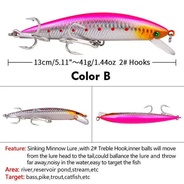 Jerkbait Hard Plastic Wobbler Long Distance Fishing Bait Saltwater Fishing Lures Hard Baits Small Minnow Sinking Lureswholesale