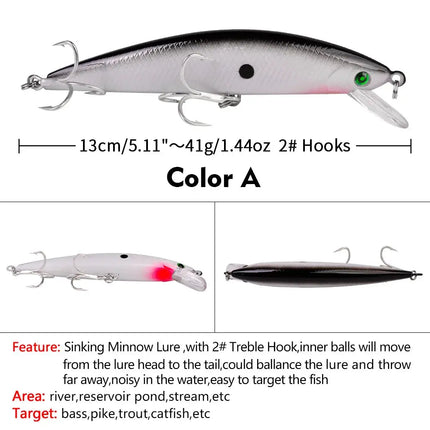 Jerkbait Hard Plastic Wobbler Long Distance Fishing Bait Saltwater Fishing Lures Hard Baits Small Minnow Sinking Lureswholesale