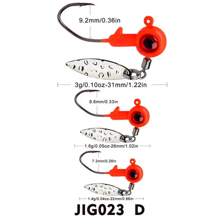 Jig Head Fishing Hook 10g 12g 25g Jigging Single Hook Soft Worm Pike Bass Fishing Accessories 5pcs/bag Lureswholesale