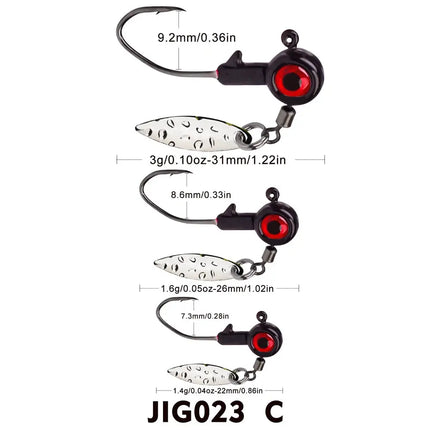 Jig Head Fishing Hook 10g 12g 25g Jigging Single Hook Soft Worm Pike Bass Fishing Accessories 5pcs/bag Lureswholesale