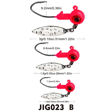 Jig Head Fishing Hook 10g 12g 25g Jigging Single Hook Soft Worm Pike Bass Fishing Accessories 5pcs/bag Lureswholesale