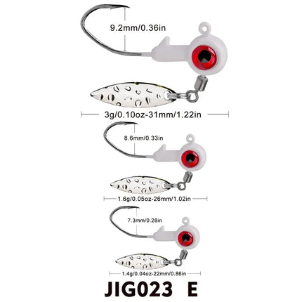 Jig Head Fishing Hook 10g 12g 25g Jigging Single Hook Soft Worm Pike Bass Fishing Accessories 5pcs/bag Lureswholesale