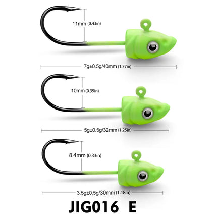 Jig Head Hook for Soft Shad Lure with Premium Painting Strong Jig Head Jigging Bait Lead Lures Lureswholesale