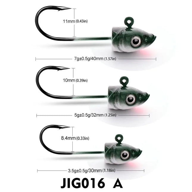 Jig Head Hook for Soft Shad Lure with Premium Painting Strong Jig Head Jigging Bait Lead Lures Lureswholesale