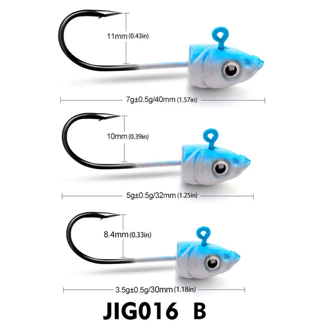 Jig Head Hook for Soft Shad Lure with Premium Painting Strong Jig Head Jigging Bait Lead Lures Lureswholesale