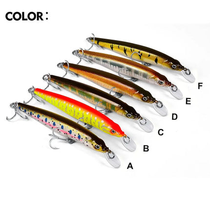 Laser Minnow bait with Blood hook 10.5g hard bait 6-colour bait DW481 Lureswholesale