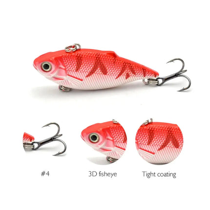 Lipless 50mm lure crankbait artificial bait custom lure eyes 50mm/10g flat side lure Lureswholesale