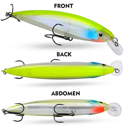 Luminous Minnow Fishing Lure Artificial Bass Bait Sinking Floating Saltwater Fishing Lure Long Casting Bass Bait Lureswholesale