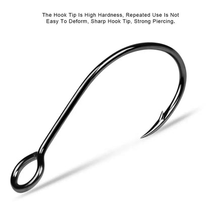 Luya High Carbon Steel Fly Fishing Hook Soft Worm Hook with Large Circle Barb Single Hook Lureswholesale