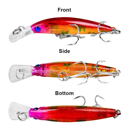 Luya bait Minnow Hard 7cm/3.9g lure Bionic bait Snout all eat plastic bait DW1327A Lureswholesale