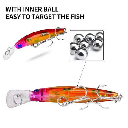 Luya bait Minnow Hard 7cm/3.9g lure Bionic bait Snout all eat plastic bait DW1327A Lureswholesale