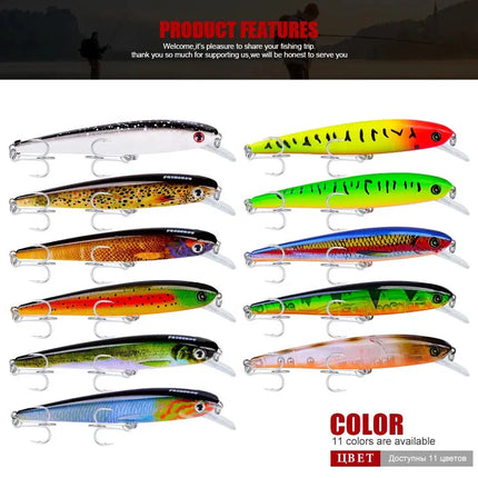 Luya lure Minnow hard bait Plastic bionic bait fishing gear with gift accessories Lureswholesale