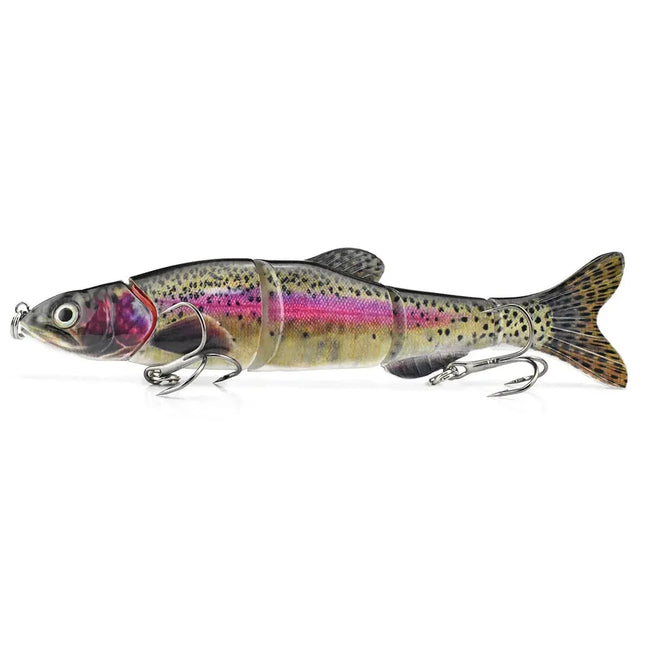 Manufacturer New 6.5inch 38g Artificial Plastic Multi Jointed Fishing Lure, Hard Swimbait five section dace lure Lureswholesale