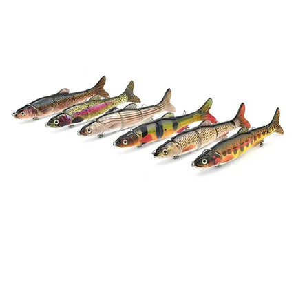 Manufacturer New 6.5inch 38g Artificial Plastic Multi Jointed Fishing Lure, Hard Swimbait five section dace lure Lureswholesale