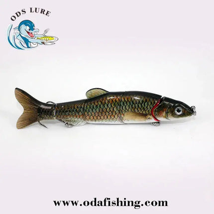 Manufacturer New 6.5inch 38g Artificial Plastic Multi Jointed Fishing Lure, Hard Swimbait five section dace lure Lureswholesale