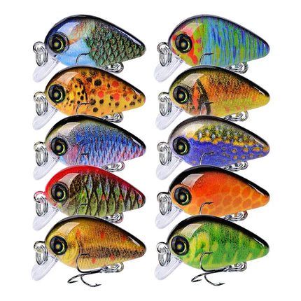 Mini Crankbait 2.85cm 1.95g Printing Minnow Fishing Lure Crank Bait Hard Wobblers Fishing Tackle Lureswholesale