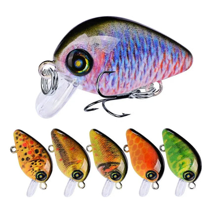 Mini Crankbait 2.85cm 1.95g Printing Minnow Fishing Lure Crank Bait Hard Wobblers Fishing Tackle Lureswholesale