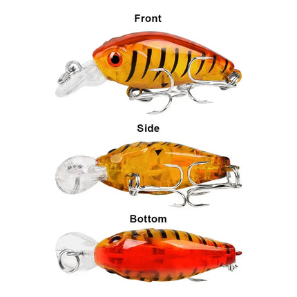 Mini Crankbait 45mm 3.5g Fishing Lure Swimbait Minnow Wobbler Floating Hard Lure for Bass Trout Pike Lureswholesale