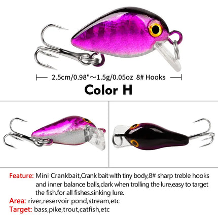 Mini rock little Fat Man 2.6cm 1.6g Luya bait plastic bait bionic bait fishing gear wholesale DW1082 Lureswholesale