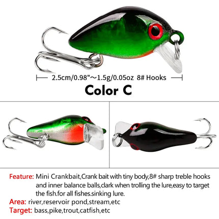 Mini rock little Fat Man 2.6cm 1.6g Luya bait plastic bait bionic bait fishing gear wholesale DW1082 Lureswholesale