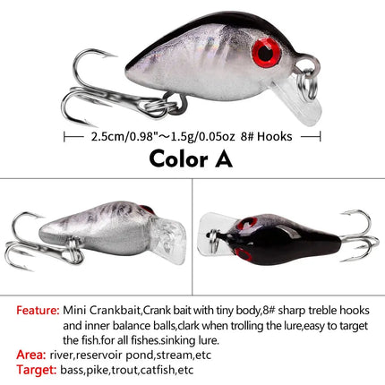 Mini rock little Fat Man 2.6cm 1.6g Luya bait plastic bait bionic bait fishing gear wholesale DW1082 Lureswholesale