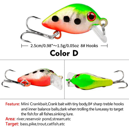 Mini rock little Fat Man 2.6cm 1.6g Luya bait plastic bait bionic bait fishing gear wholesale DW1082 Lureswholesale