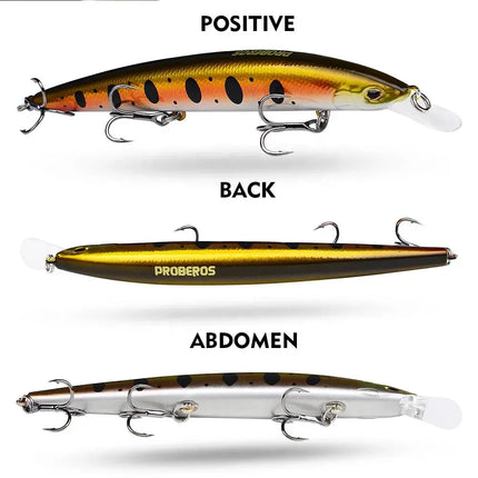 Minnow Fishing Lure 11.5cm 15cm Saltwater Floating Swimbait Crank Wobblers Long Casting Hard Fishing Lure Lureswholesale