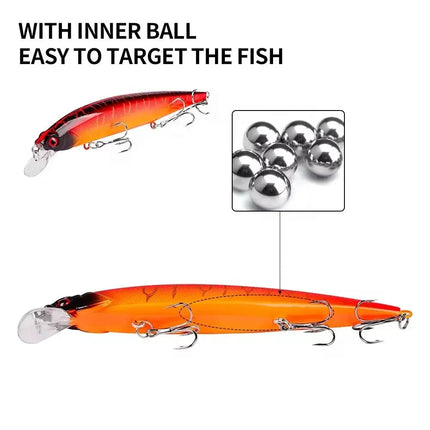 Minnow Fishing Lure 3D Lifelike Eyes Hard Bass Bait Wobblers Swimbait Fishing Tackle Lureswholesale