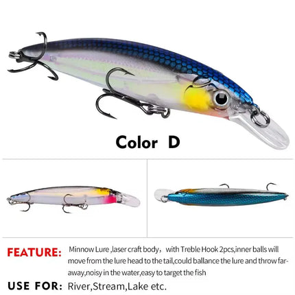 Minnow Fishing Lure Artificial Hard Bait Sinking Floating Tuna Fishing Lure Long Casting Bass Bait Lureswholesale