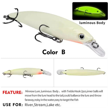 Minnow Fishing Lure Artificial Hard Bait Sinking Floating Tuna Fishing Lure Long Casting Bass Bait Lureswholesale