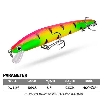 Minnow Fishing Lures Wholesale 95mm 8.5g Floating Minnow Lure Hard Bait Bass Fishing Tackle Lureswholesale