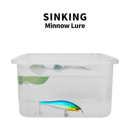 Minnow Lure Sinking Black Minnow Hard Plastic Fishing Lure Saltwater Artificial Baits Wholesale Lureswholesale