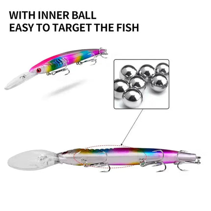 Minnow Sinking Lure Fishing with 3D Eyes Hooks Jerkbait fishing tackle Salt Swimbait Wobbler Lureswholesale