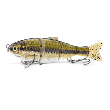 NEW 4 section Plastic Shad Baits With Soft Tail Hard Body Bait Saltwater Jointed Shad Swimbait swim bait fishing lures Lureswholesale