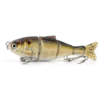 NEW 4 section Plastic Shad Baits With Soft Tail Hard Body Bait Saltwater Jointed Shad Swimbait swim bait fishing lures Lureswholesale