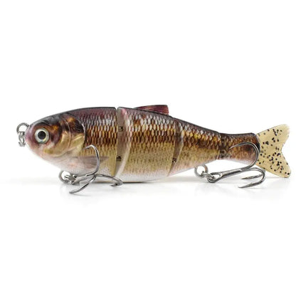 NEW 4 section Plastic Shad Baits With Soft Tail Hard Body Bait Saltwater Jointed Shad Swimbait swim bait fishing lures Lureswholesale