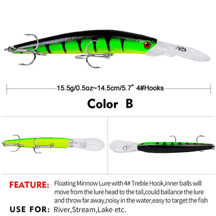 New Lua Bait 15.5g Luamino lure Snakehead bait 14.5cm hard Bionic bait DW1185 Lureswholesale