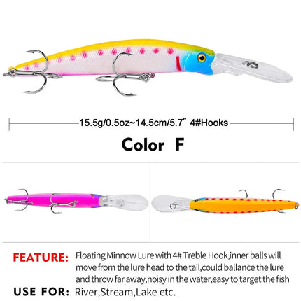 New Lua Bait 15.5g Luamino lure Snakehead bait 14.5cm hard Bionic bait DW1185 Lureswholesale