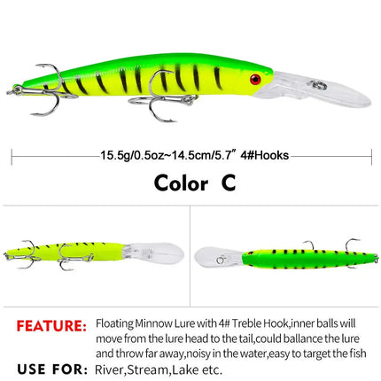 New Lua Bait 15.5g Luamino lure Snakehead bait 14.5cm hard Bionic bait DW1185 Lureswholesale