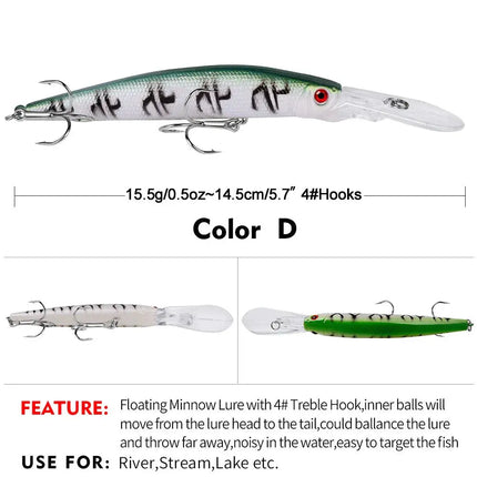 New Lua Bait 15.5g Luamino lure Snakehead bait 14.5cm hard Bionic bait DW1185 Lureswholesale