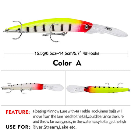 New Lua Bait 15.5g Luamino lure Snakehead bait 14.5cm hard Bionic bait DW1185 Lureswholesale