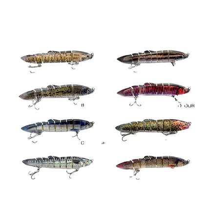 New design hard plastic loach fishing bait 8 segmented lifelike swimbait fishing lures Lureswholesale