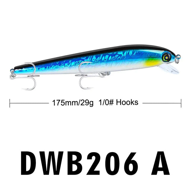 New sea fishing Minnow 17.5cm road bait 29g DWB206 Lureswholesale