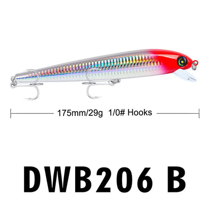 New sea fishing Minnow 17.5cm road bait 29g DWB206 Lureswholesale