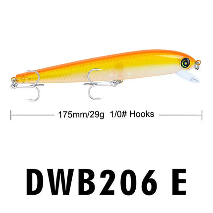 New sea fishing Minnow 17.5cm road bait 29g DWB206 Lureswholesale