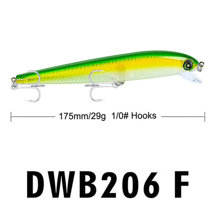 New sea fishing Minnow 17.5cm road bait 29g DWB206 Lureswholesale