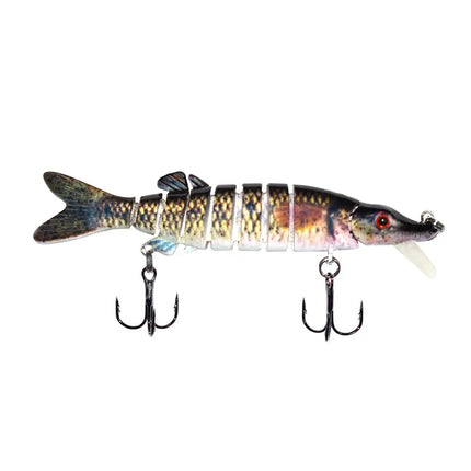 Nine -section Pike with lip multi jointed fishing lure musky fishing lures tackle Lureswholesale